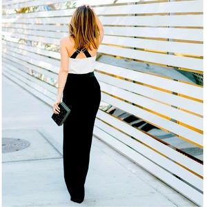 Ted Baker- black and white jumpsuit